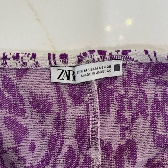 ZARA White and Purple Dress - Picture 2 of 7